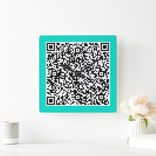 Aangepaste QR Code Scan Info Wandklok Kies Kleuren (Huis)
