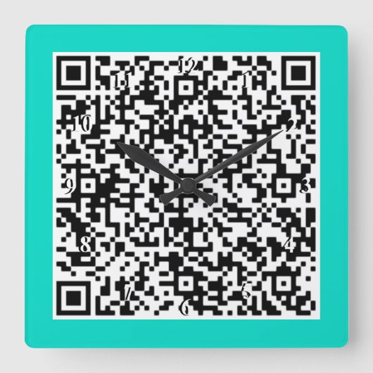Aangepaste QR Code Scan Info Wandklok Kies Kleuren (Voorkant)