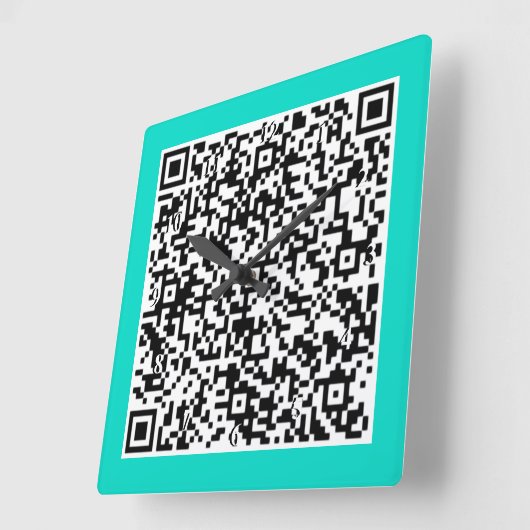 Aangepaste QR Code Scan Info Wandklok Kies Kleuren (Hoek)