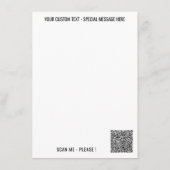 Aangepaste QR-code scan infoteks en kleuren menu (Achterkant)