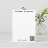 Aangepaste QR-code scan infoteks en kleuren menu (Staand voorkant)