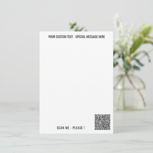 Aangepaste QR-code scan infoteks en kleuren menu (Staand voorkant)