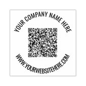 Aangepaste QR-code scan infotekst Gepersonaliseerd Rubberstempel (Afrduk)