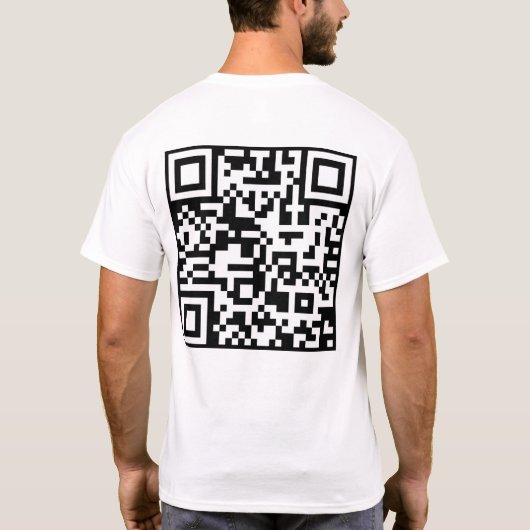 Aangepaste QR-code Scan me grappig cadeau voor hem T-shirt (Achterkant)