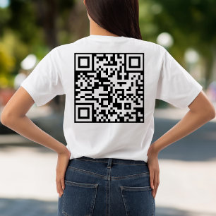 Aangepaste QR-code Scan me grappig cadeau voor hem T-shirt