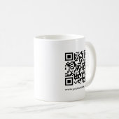 Aangepaste QR-code Scan me Website URL Sjabloon Wi Koffiemok (Voorkant rechts)