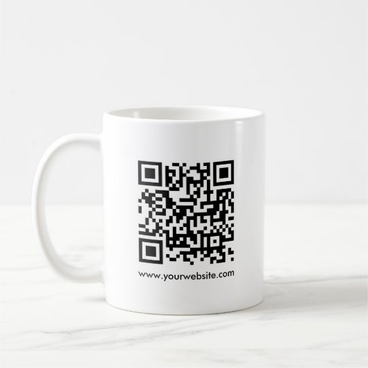 Aangepaste QR-code Scan me Website URL Sjabloon Wi Koffiemok (Links)