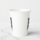 Aangepaste QR-code Scan me Website URL Sjabloon Wi Papieren Bekers (Links)