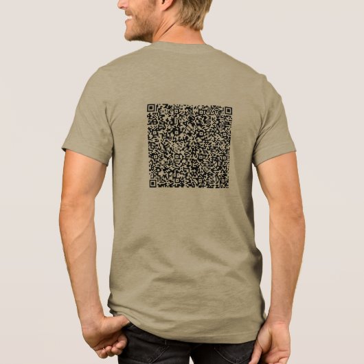 Aangepaste QR-code Scan Ontwerp uw eigen gepersona Tri-Blend Shirt (Achterkant)