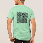 Aangepaste QR Code Scan Ontwerp Uw Eigen Grappig C Tri-Blend Shirt (Achterkant)