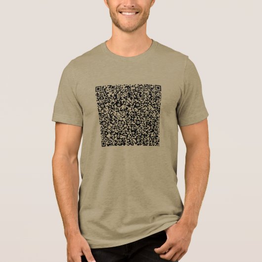 Aangepaste QR-code Scan uw eigen ontwerp grappig g Tri-Blend Shirt (Voorkant)