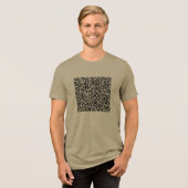 Aangepaste QR-code Scan uw eigen ontwerp grappig g Tri-Blend Shirt (Voorkant volledig)