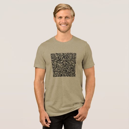 Aangepaste QR-code Scan uw eigen ontwerp grappig g Tri-Blend Shirt (Voorkant volledig)