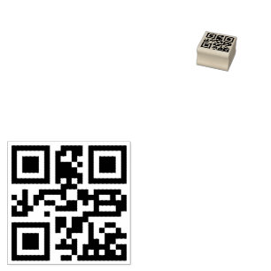 Aangepaste QR-code scanbare website adres rubber s Rubberstempel