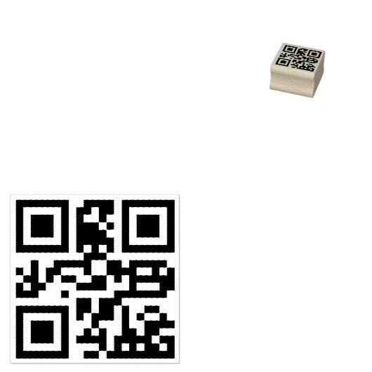 Aangepaste QR-code scanbare website adres rubber s Rubberstempel (Gestempeld)