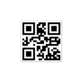 Aangepaste QR-code scanbare website adres rubber s Rubberstempel (Afrduk)