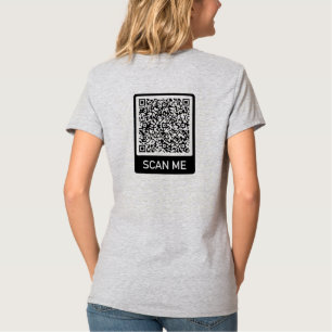 Aangepaste QR-code Scaninfo Aangepaste T-shirt