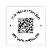 Aangepaste QR-code Scaninfo en Jouw naam Tekststem Zelfinktende Stempel (Design)