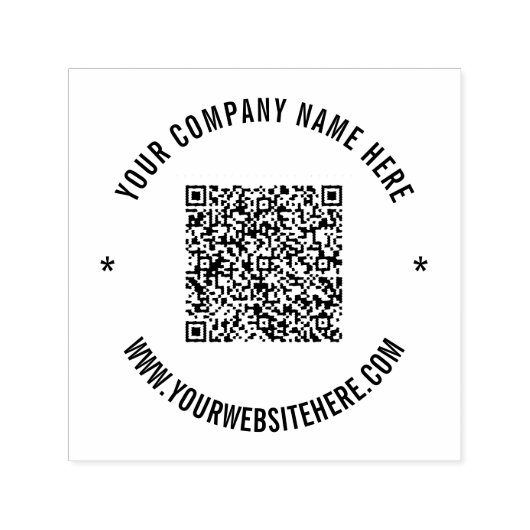 Aangepaste QR-code Scaninfo en Jouw naam Tekststem Zelfinktende Stempel (Design)