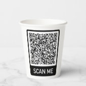 Aangepaste QR-code scaninfo gepersonaliseerde papi Papieren Bekers (Achterkant)