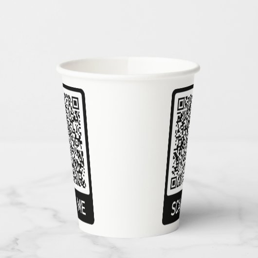 Aangepaste QR-code scaninfo gepersonaliseerde papi Papieren Bekers (Links)