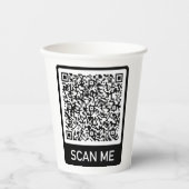Aangepaste QR-code scaninfo gepersonaliseerde papi Papieren Bekers (Voorkant)