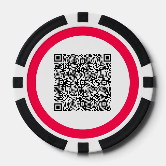 Aangepaste QR-code scaninfo gepersonaliseerde poke Poker Chips (Voorkant)