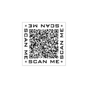 Aangepaste QR-code scaninfo gepersonaliseerde rubb Rubberstempel