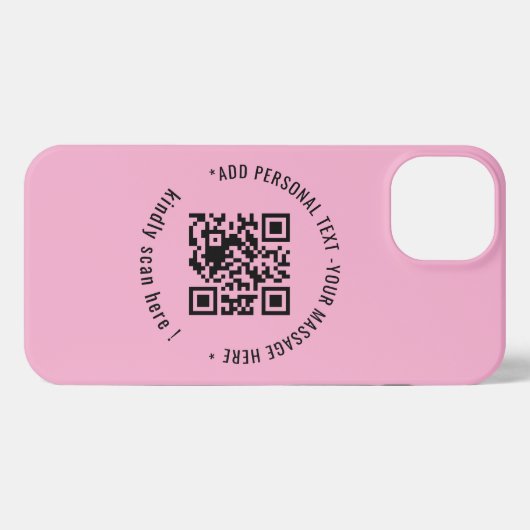 Aangepaste QR-code scaninfo iPhone-hoes iPhone Hoesje (Achterkant horizontaal)