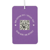 Aangepaste QR-code scaninfo luchtverfrisser ontwer (Voorkant)