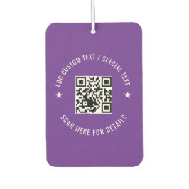Aangepaste QR-code scaninfo luchtverfrisser ontwer