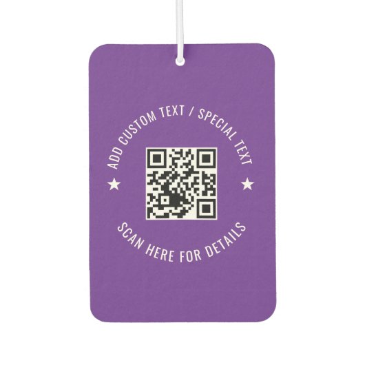 Aangepaste QR-code scaninfo luchtverfrisser ontwer (Voorkant)