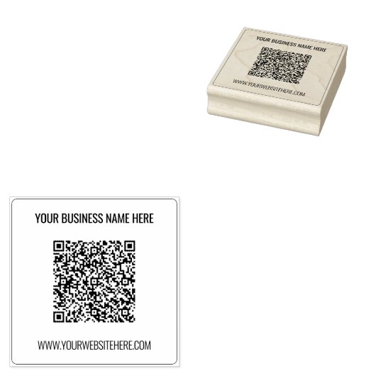 Aangepaste QR Code Scaninfo Naam Website Stempel (Gestempeld)