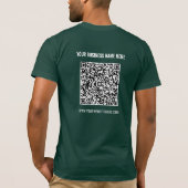 Aangepaste QR-code Scaninfo Naam Website T-Shirt (Achterkant)