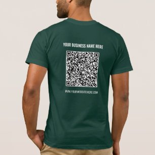Aangepaste QR-code Scaninfo Naam Website T-Shirt
