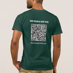 Aangepaste QR-code Scaninfo Naam Website T-Shirt