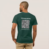 Aangepaste QR-code Scaninfo Naam Website T-Shirt (Achterkant volledig)