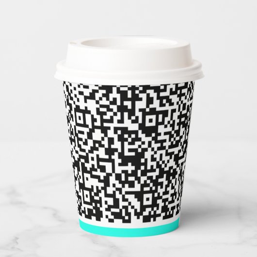 Aangepaste QR-code scaninfo papieren bekers Kies k (Achterkant)