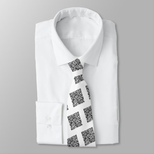 Aangepaste QR-code scaninfo Stropdas uw kleuren (Gebonden)