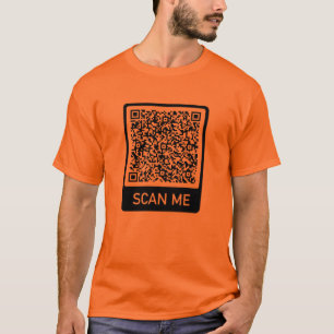 Aangepaste QR-code Scaninfo T-Shirt Cadeaubon Gepe