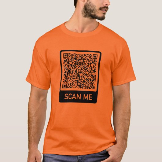 Aangepaste QR-code Scaninfo T-Shirt Cadeaubon Gepe (Voorkant)