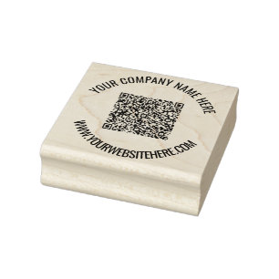 Aangepaste QR Code Scaninfo Tekst Aangepaste stemp Rubberstempel