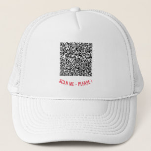 Aangepaste QR-code scaninfo truckerhoed sjabloon Trucker Pet
