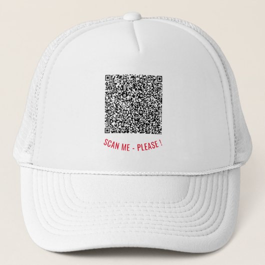 Aangepaste QR-code scaninfo truckerhoed sjabloon Trucker Pet (Voorkant)