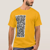 Aangepaste QR-code scaninfo Uw T-shirt Kies kleur (Voorkant)