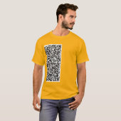 Aangepaste QR-code scaninfo Uw T-shirt Kies kleur (Voorkant volledig)