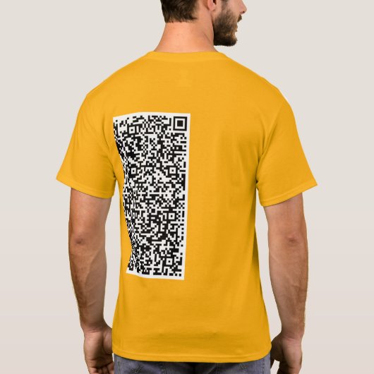 Aangepaste QR-code scaninfo Uw T-shirt Kies kleur (Achterkant)