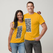 Aangepaste QR-code scaninfo Uw T-shirt Kies kleur (Unisex)