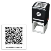 Aangepaste QR-code scaninfo website zelfinkjetstem Zelfinktende Stempel (In situ)