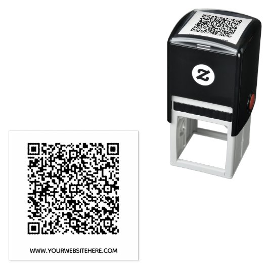 Aangepaste QR-code scaninfo website zelfinkjetstem Zelfinktende Stempel (In situ)